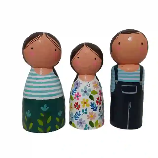 اسباب بازی چوبی مدل خانواده مجموعه سه عددی