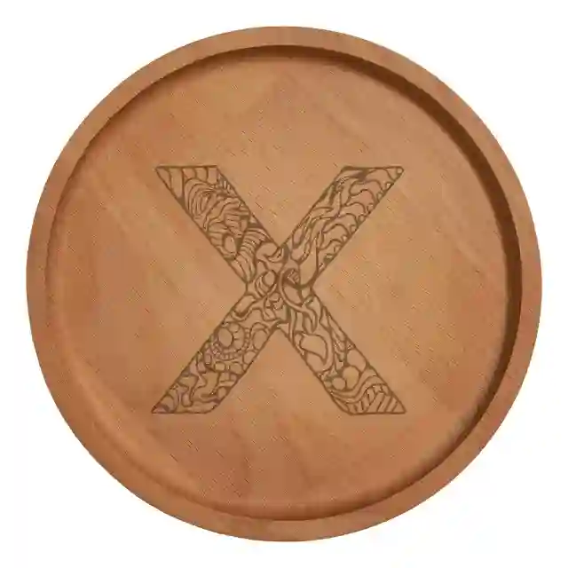 بشقاب چوبی مدل حرف x