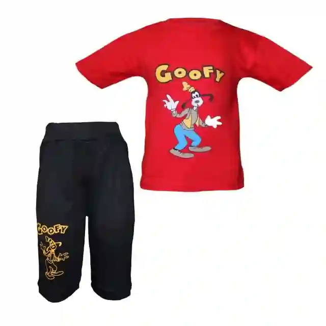 ست تی شرت و شلوارک پسرانه مدل GOOFY کد     
