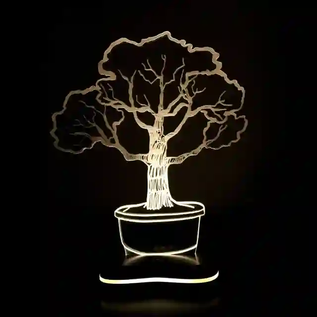 چراغ خواب سه بعدی گالری دیکوماس طرح درخت کد DMS   