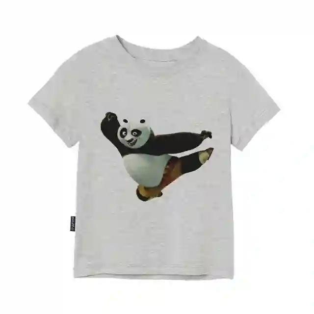 تی شرت آستین کوتاه پسرانه به رسم مدل پاندای کنگ فوکار کد            